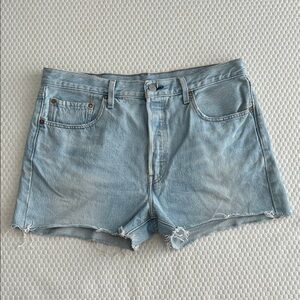 Levi's Light Blue Jean Shorts